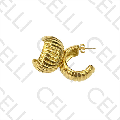 Steel Earring - Striped