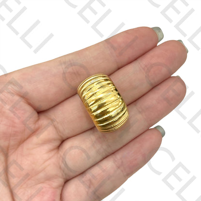 Steel Earring - Striped