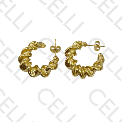 Steel earring - twisted