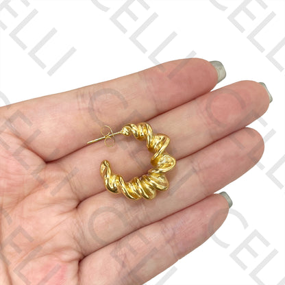 Steel earring - twisted