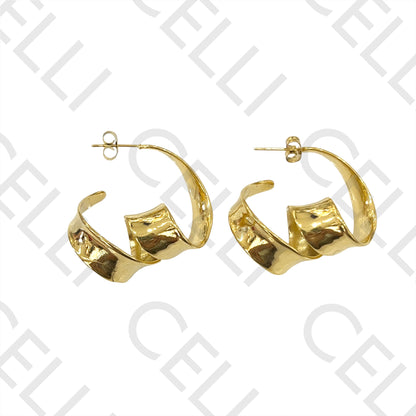 Steel earring - twisted