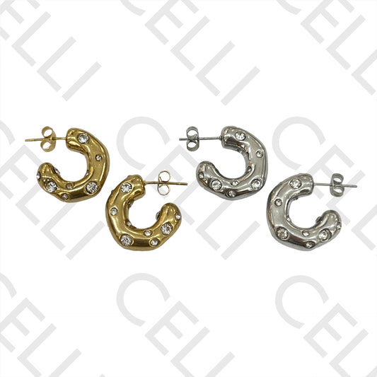 Steel Earring - with brilliants