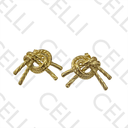 Steel Earring - Detailed Knot