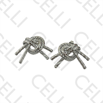 Steel Earring - Detailed Knot