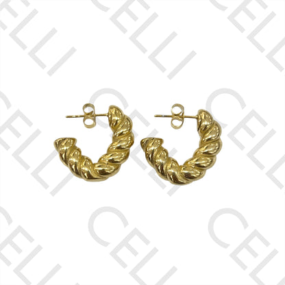 Steel earring - twisted