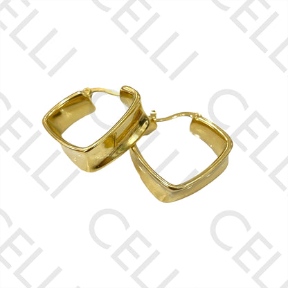 Steel Hoop Earrings - Round / Square