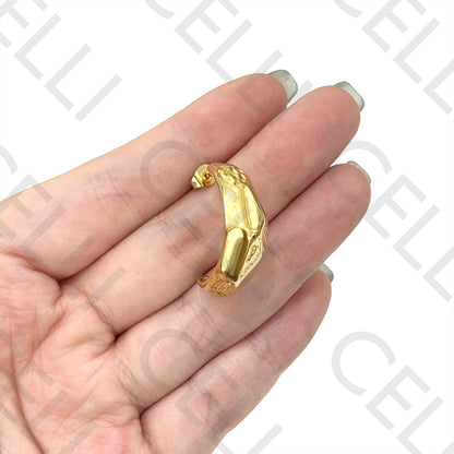 Steel Earring - Honeycomb