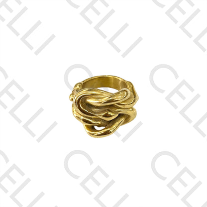 Anillo de acero - nudo retorcido