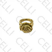 Cargar imagen en el visor de la galería, Anillo de acero - flor rosa
