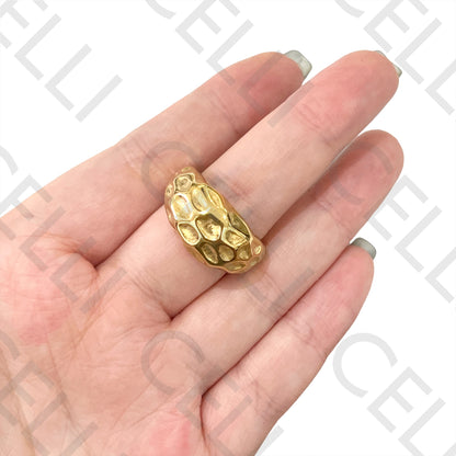 Steel Ring - Detailed Hammered