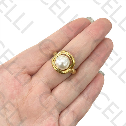 Anillo de acero - perla
