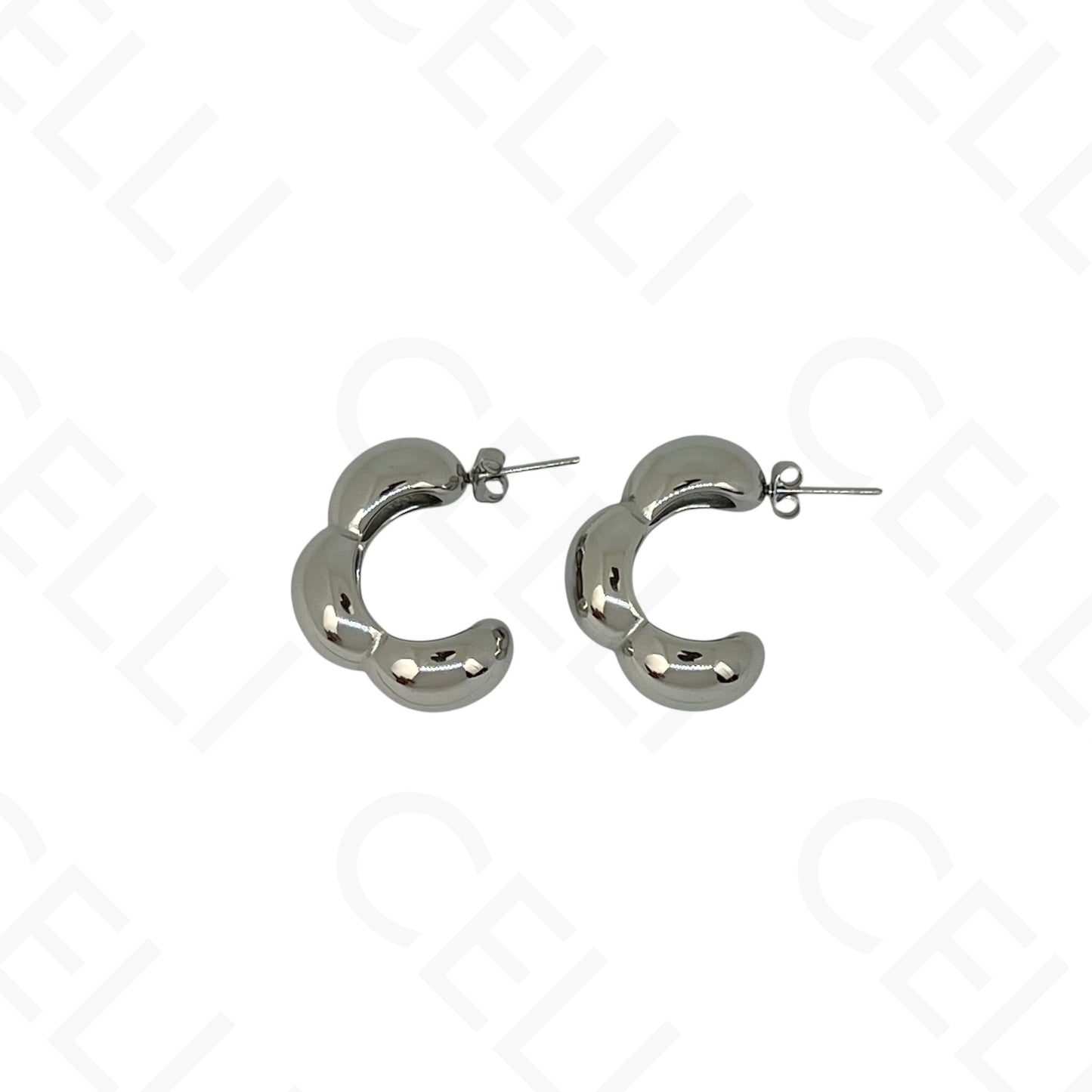 Brinco de aço - meia argola