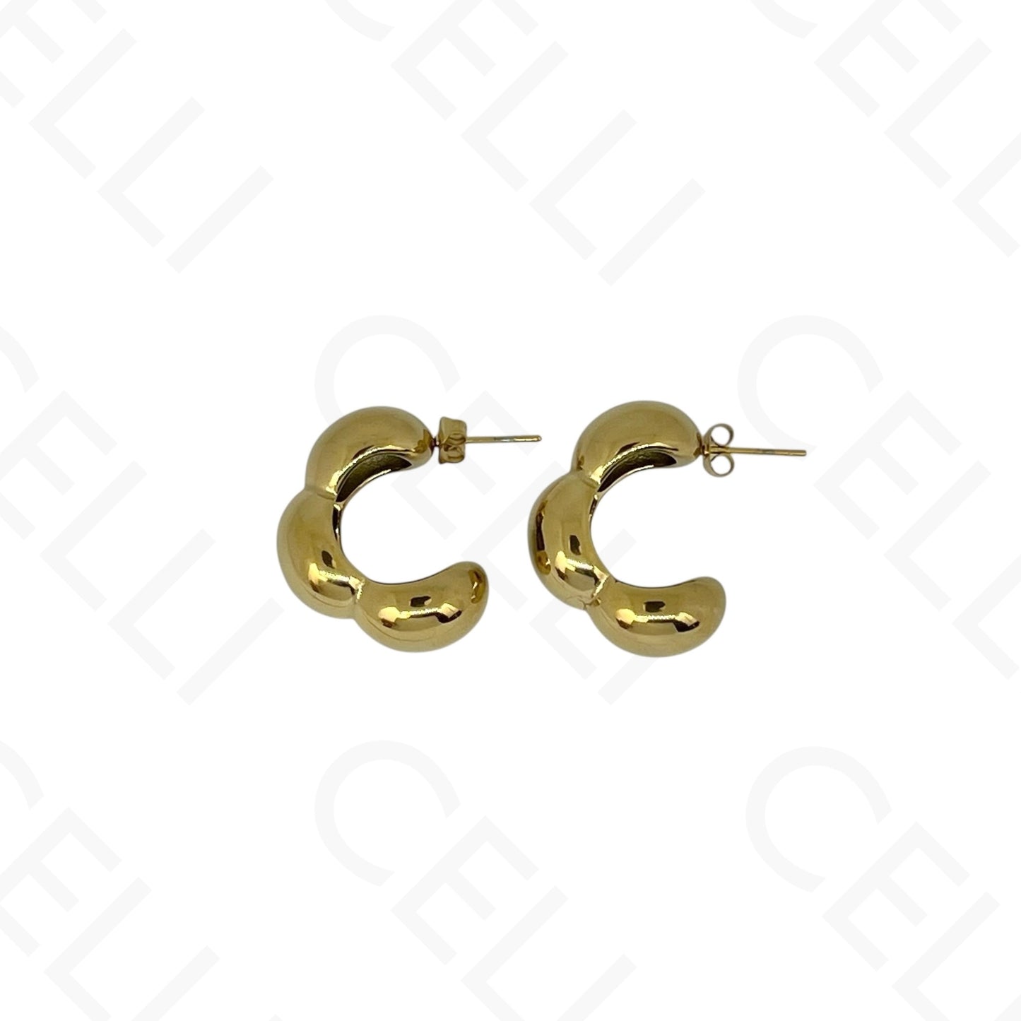 Brinco de aço - meia argola