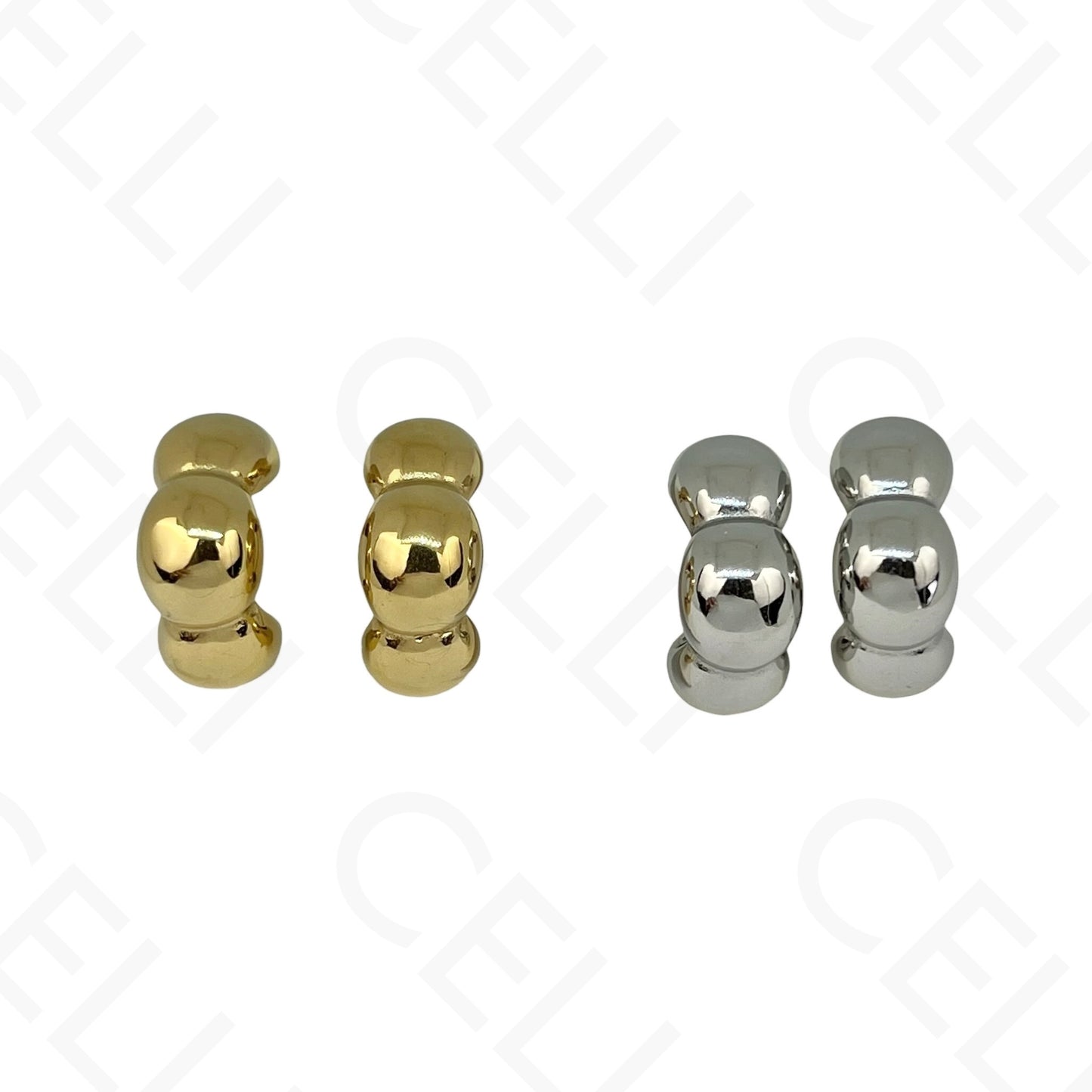 Brinco de aço - meia argola