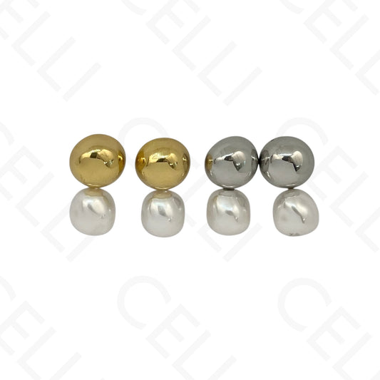 Pendientes de acero - bola y perla