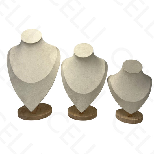 Expositor de colar busto beje