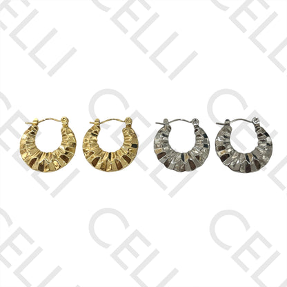 Pendientes de aro de acero - detallado