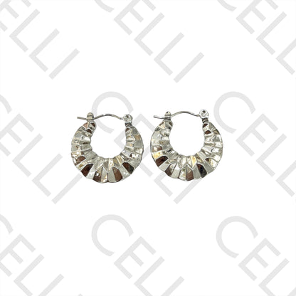 Pendientes de aro de acero - detallado