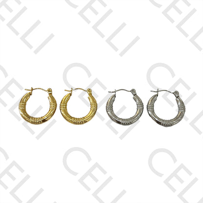 Steel Hoop Earrings - Detailed