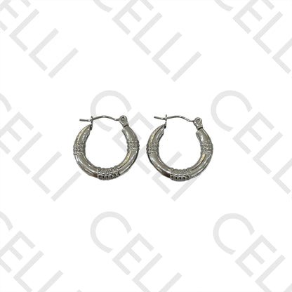 Steel Hoop Earrings - Detailed