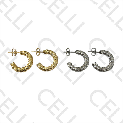 Steel Hoop Earrings - Detailed
