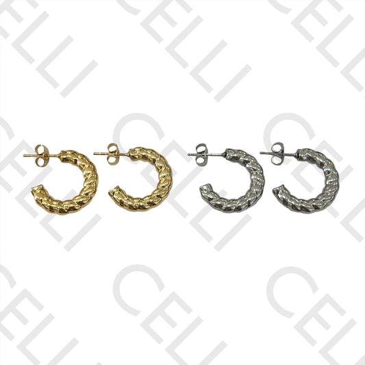 Steel Hoop Earrings - Detailed