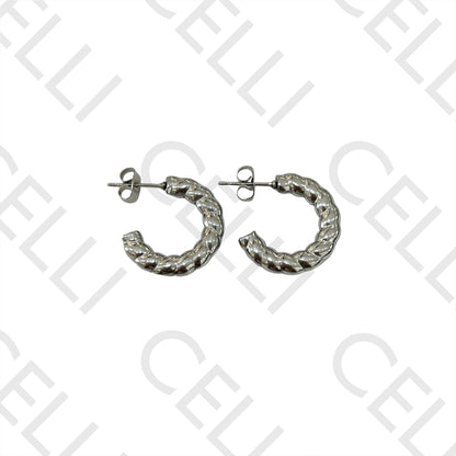 Steel Hoop Earrings - Detailed
