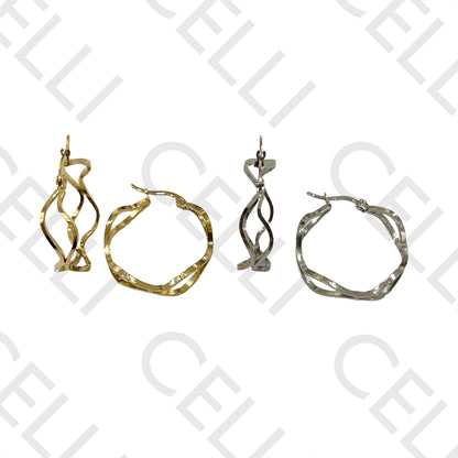 Steel Hoop Earrings