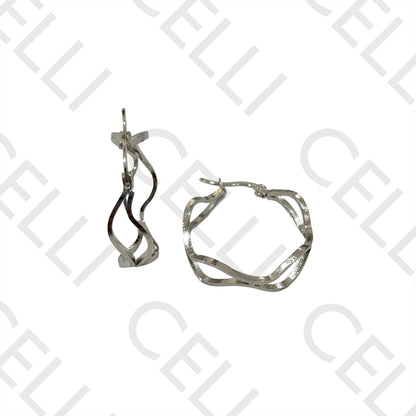 Steel Hoop Earrings