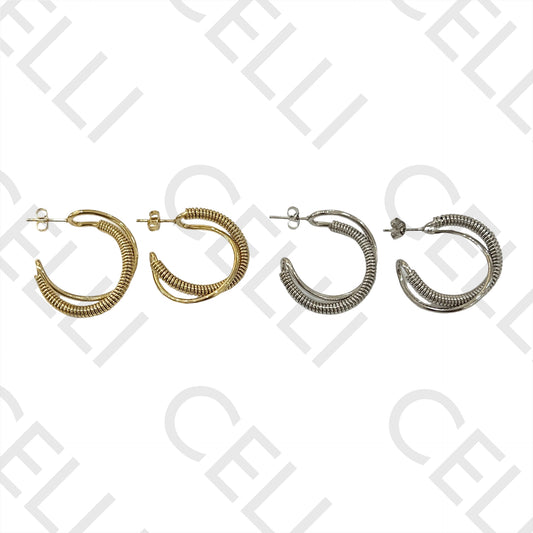 Steel Hoop Earrings
