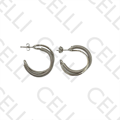 Steel Hoop Earrings