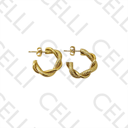 Brincos Argola de Aço - torcido detalhado