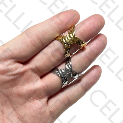 Steel Ring - Cross X