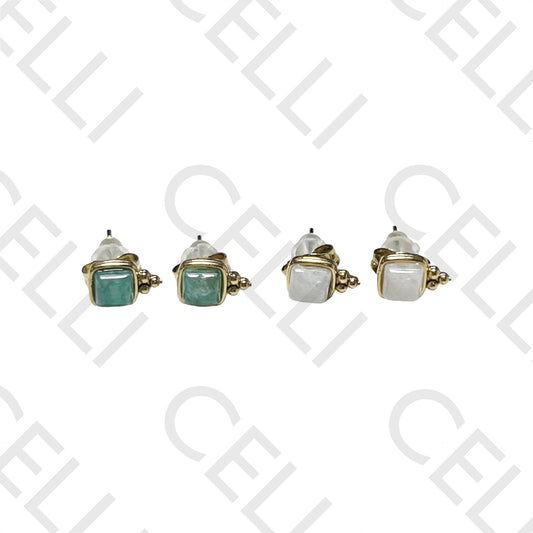 Pendiente de acero - con piedra natural