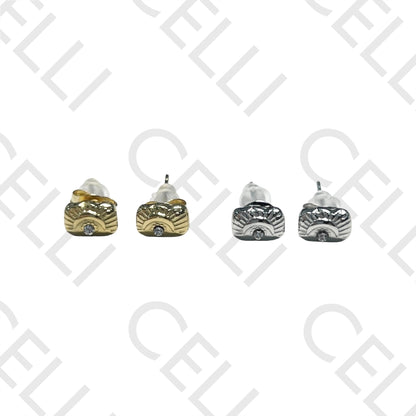 Mini Steel Earring - Eye with Brilliant