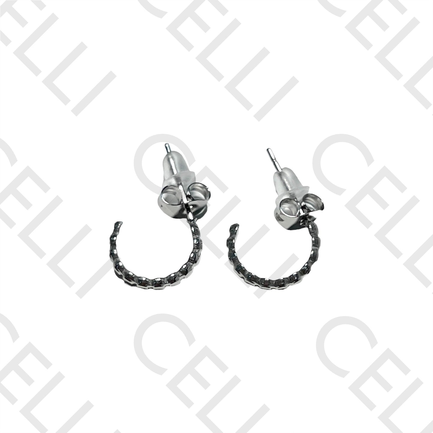 钢质耳环 - 迷你圈