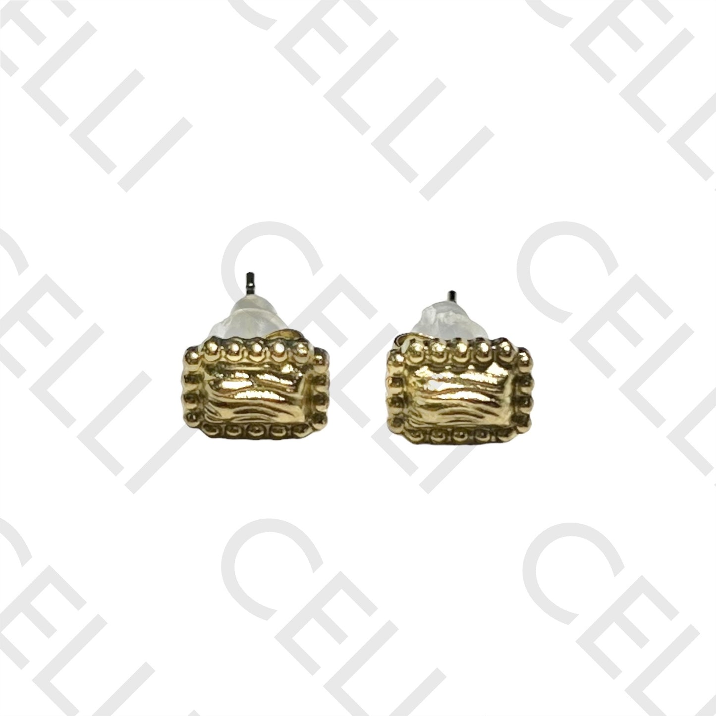 Mini Steel Earring - Rectangular Design