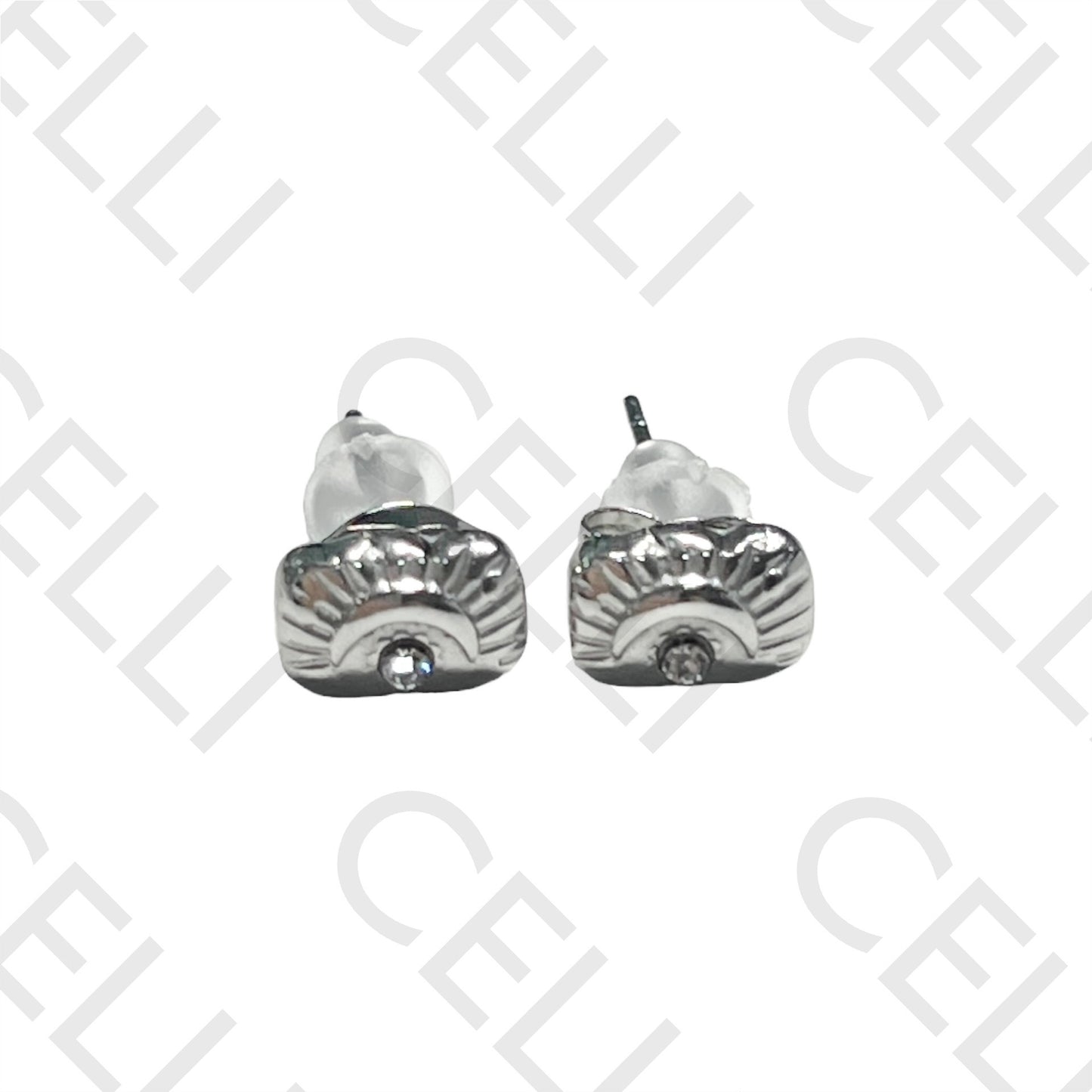 Mini Steel Earring - Eye with Brilliant