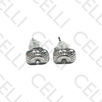 Mini Steel Earring - Eye with Brilliant