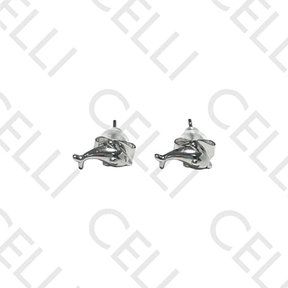 Mini Steel Earring - Dolphin