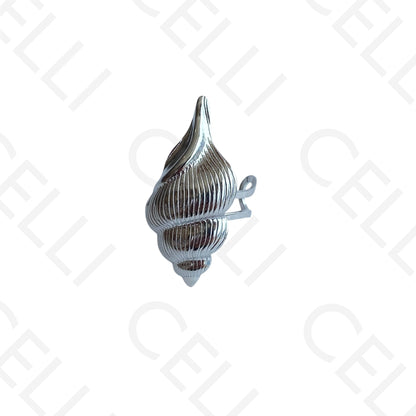 Steel Ring - teardrop with brilliants