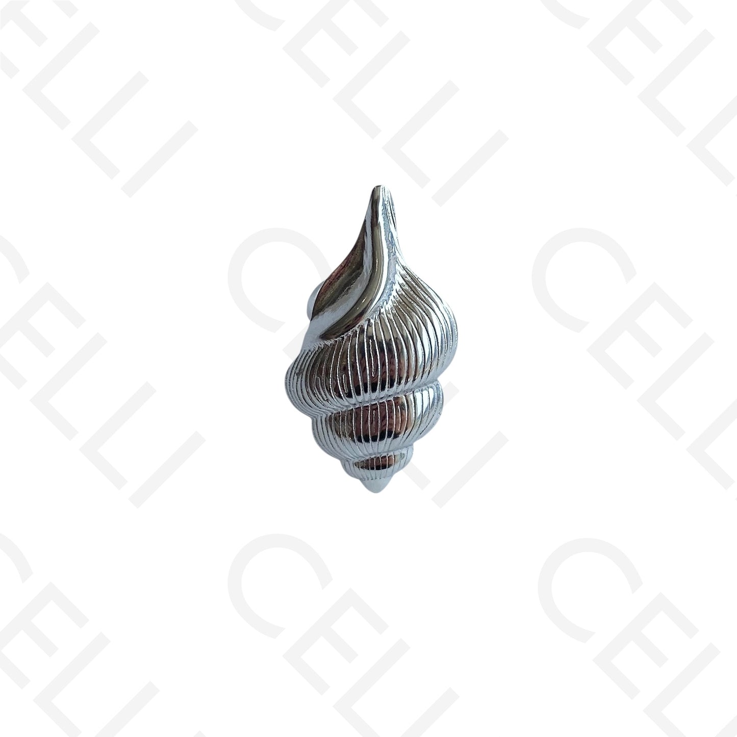 Steel Ring - teardrop with brilliants