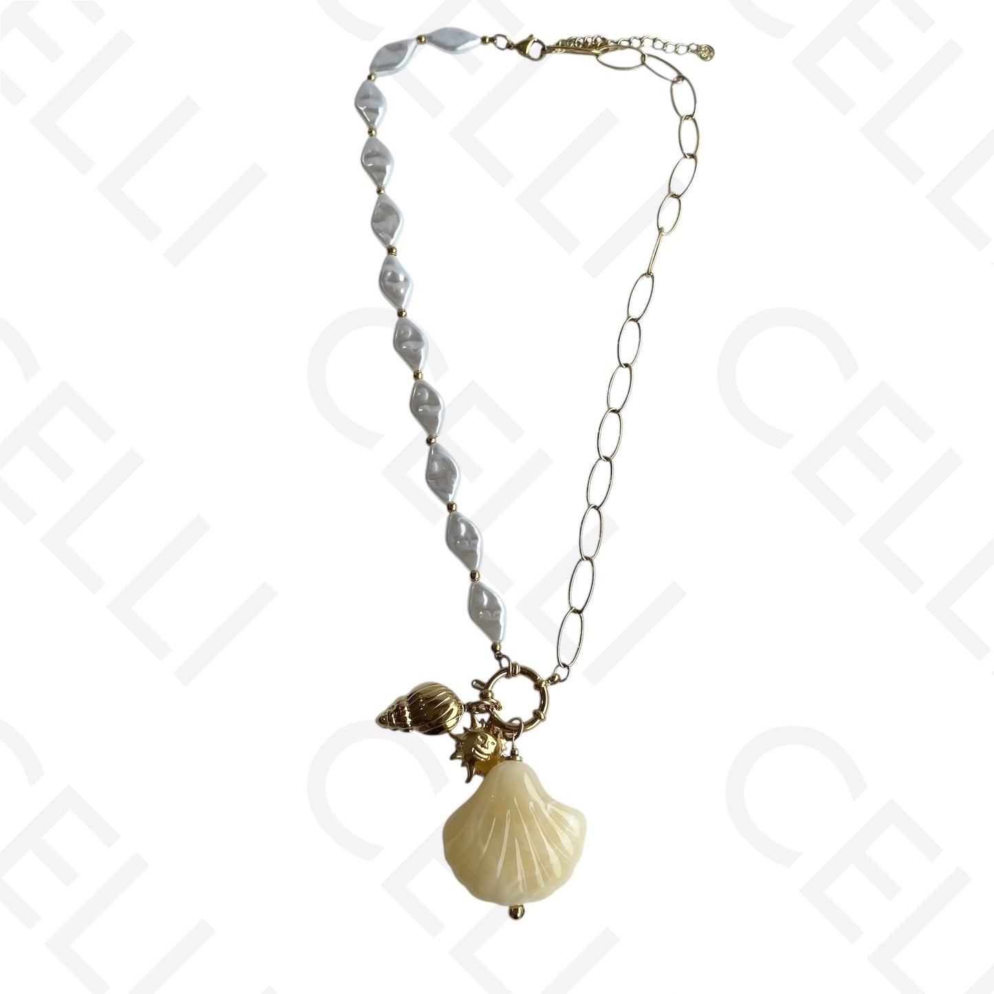 Colar de aço - concha de resina