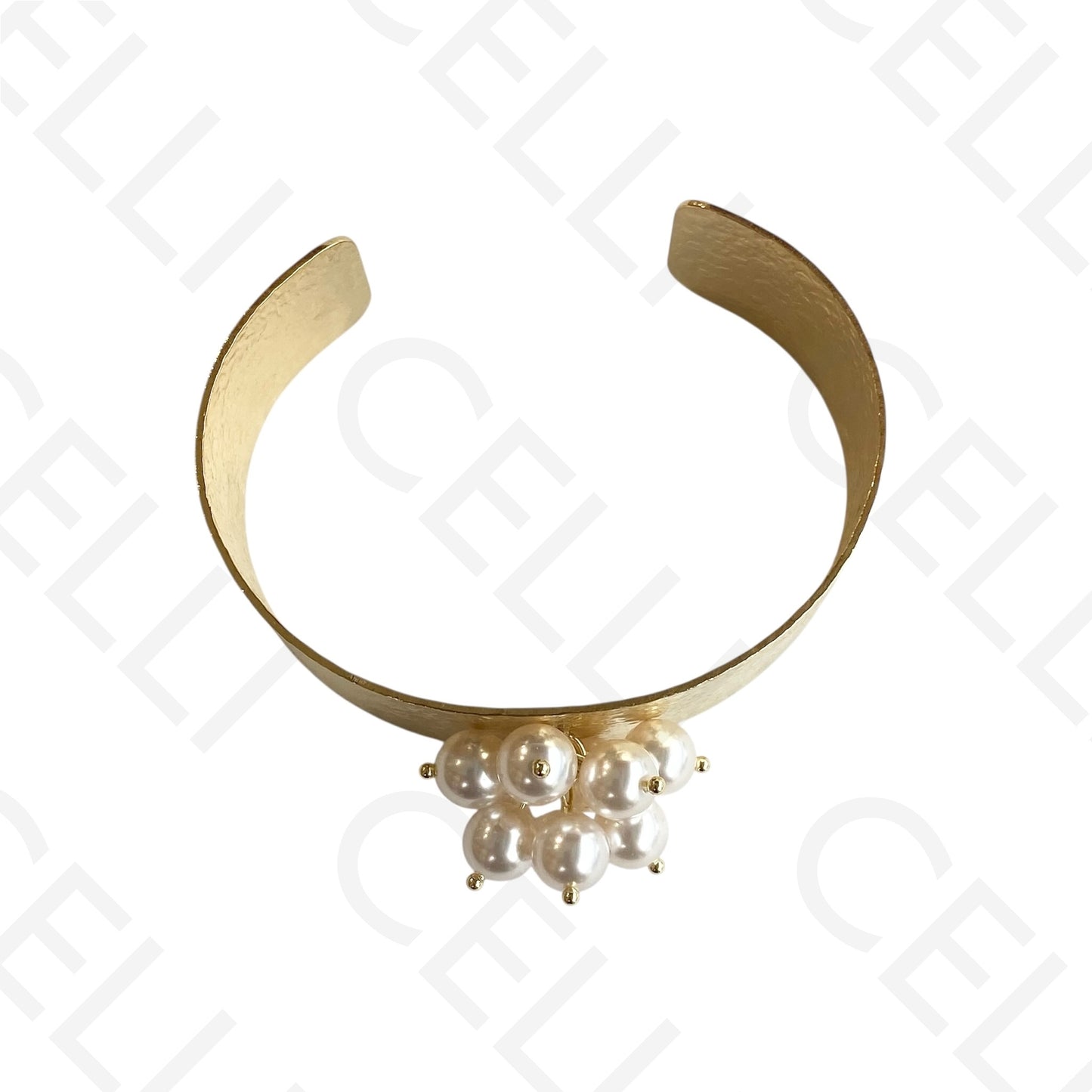 Adjustable Steel Bracelet - Pearls