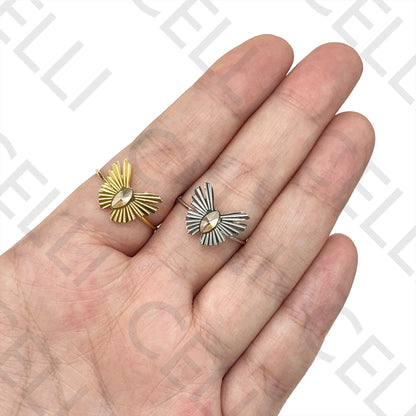 Steel Ring - Butterfly with Brilliant