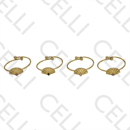 Anillo de acero - abanico brillante