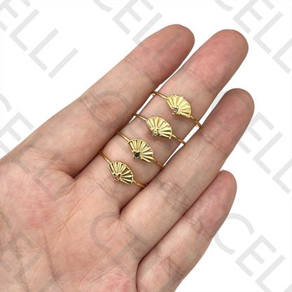 Anillo de acero - abanico brillante