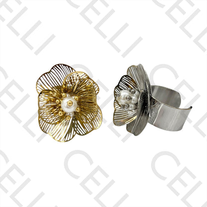 Steel Ring - flower