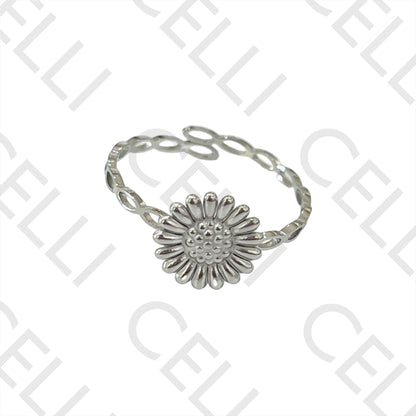 Steel Ring - flower