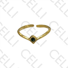 Cargar imagen en el visor de la galería, Anillo de acero - forma de tiara con diamante
